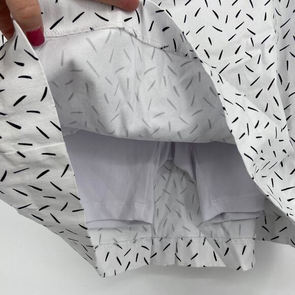 Raffinalla Skort Womens Size 14 White Black Pull On Stretch Built in Shorts - Picture 4 of 10